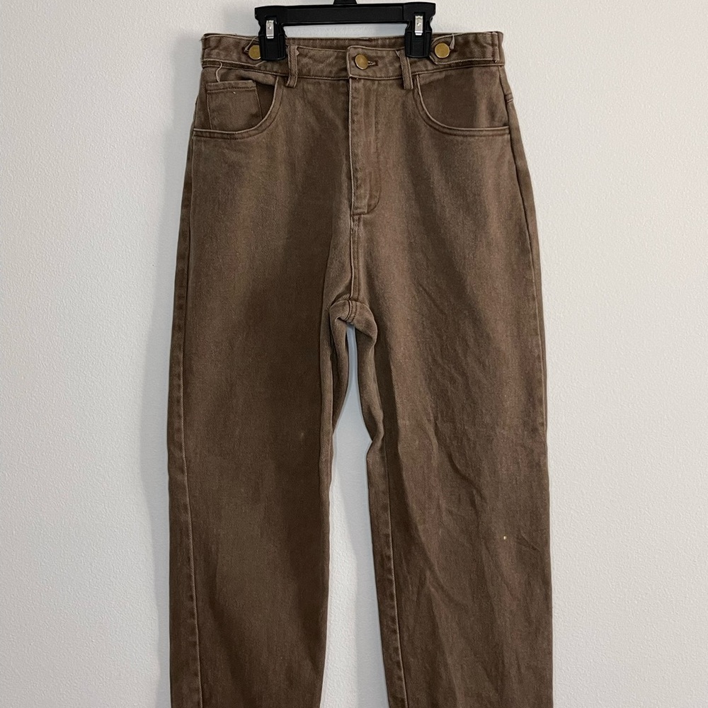 Vintage Brown High-Waisted Jeans